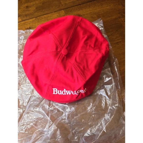 Vintage Budweiser Hat Cap Golf Paperboy Beer SnapBack Anheuser-Busch 80s - USA - Picture 1 of 4
